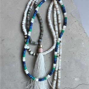 Boho Shell Necklace Bundle 3pc Beach Coastal Layered Beaded Stella & Dot